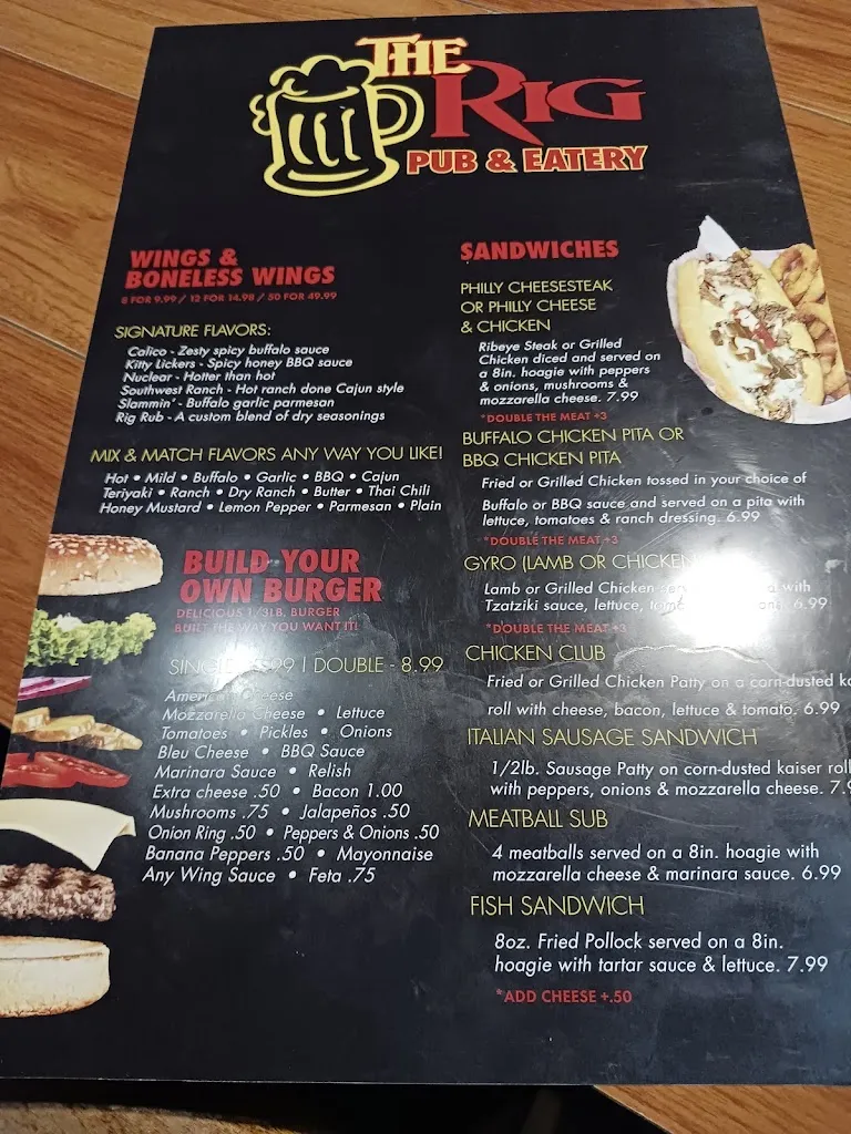 Menu_The Rig_Warren, OH_image_old_3