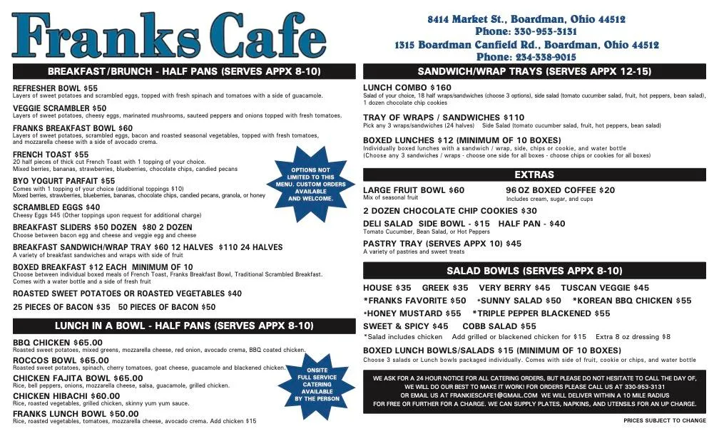 Menu_Franks Cafe - Howland_Warren, OH_image_old_1