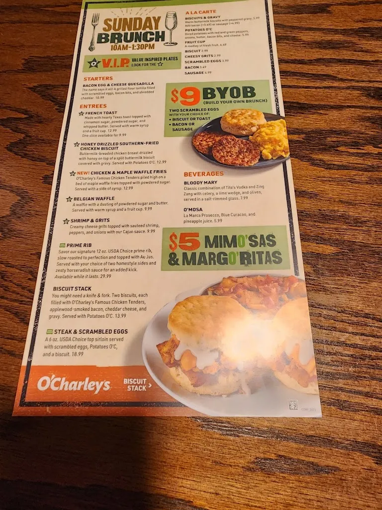 Menu_O'Charley's Restaurant & Bar_Middletown, OH_image_old_2