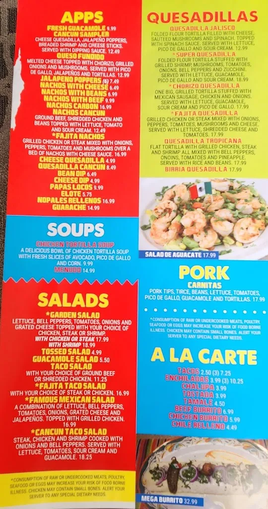 Menu_Cancun Mexican Bar and Grill Middletown_Middletown, OH_image_old_1