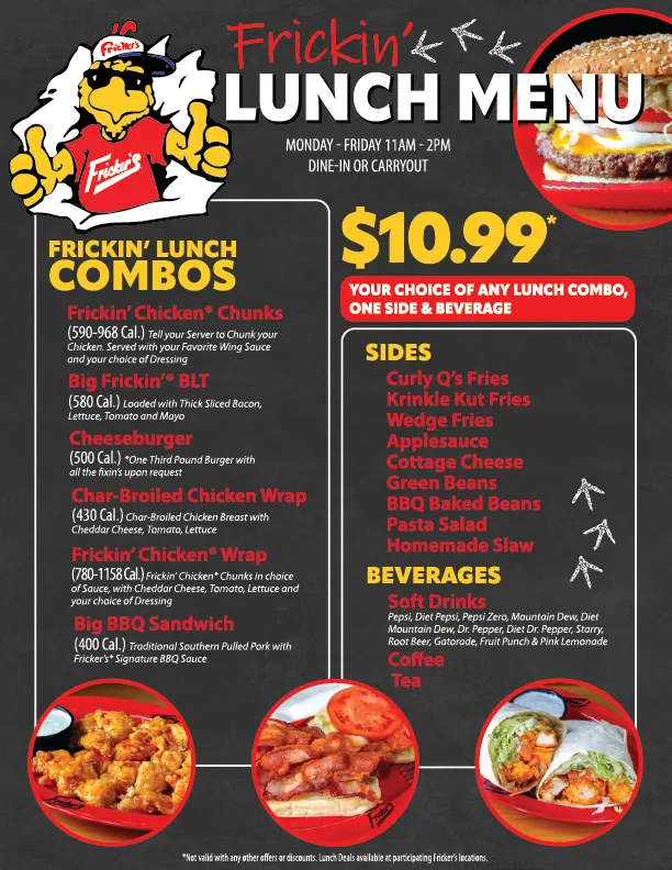 Menu_Fricker's Middletown_Middletown, OH_image_old_1