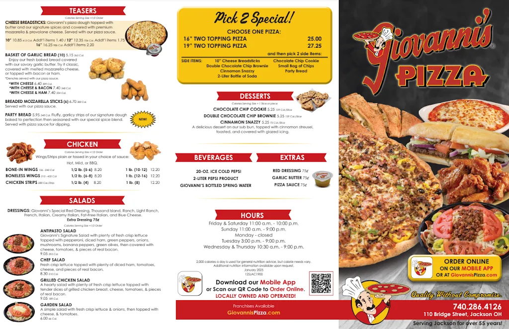 Menu_Giovanni's Pizza_Jackson, OH_image_old_2