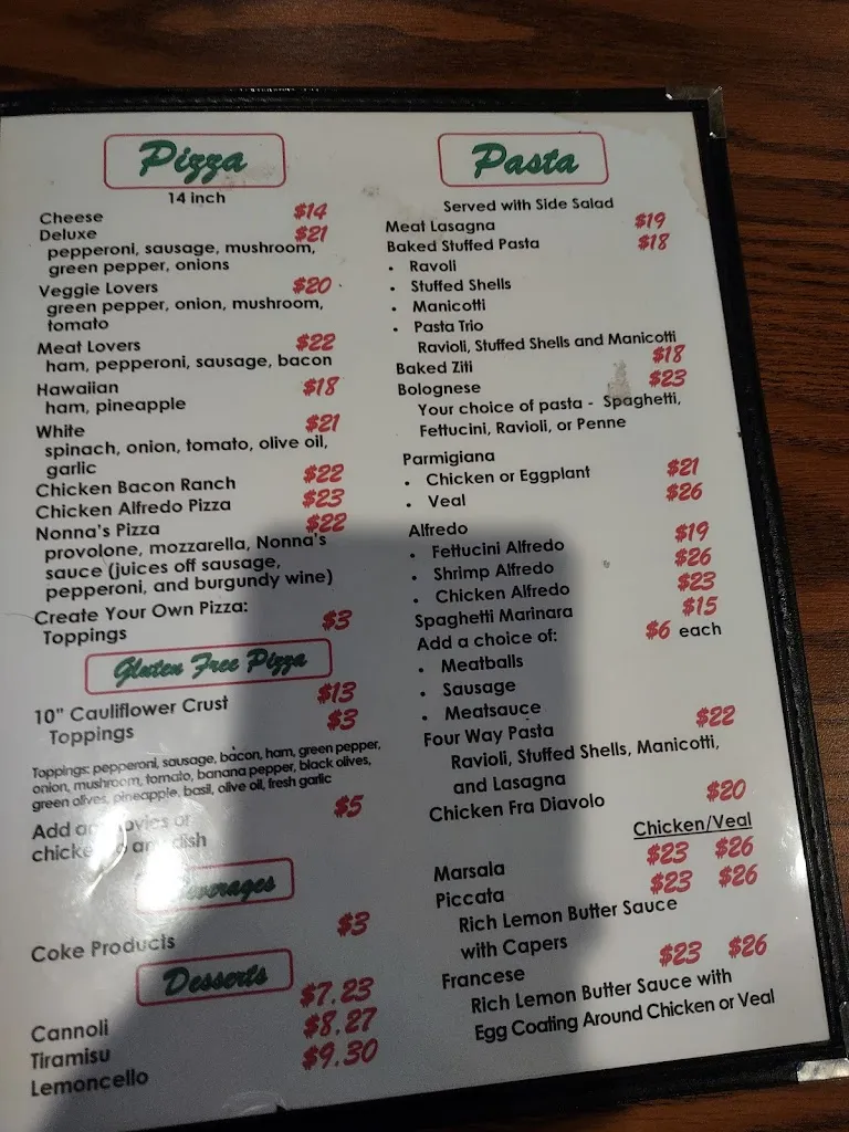 Menu_Demnika's Italiano_Kettering, OH_image_old_1