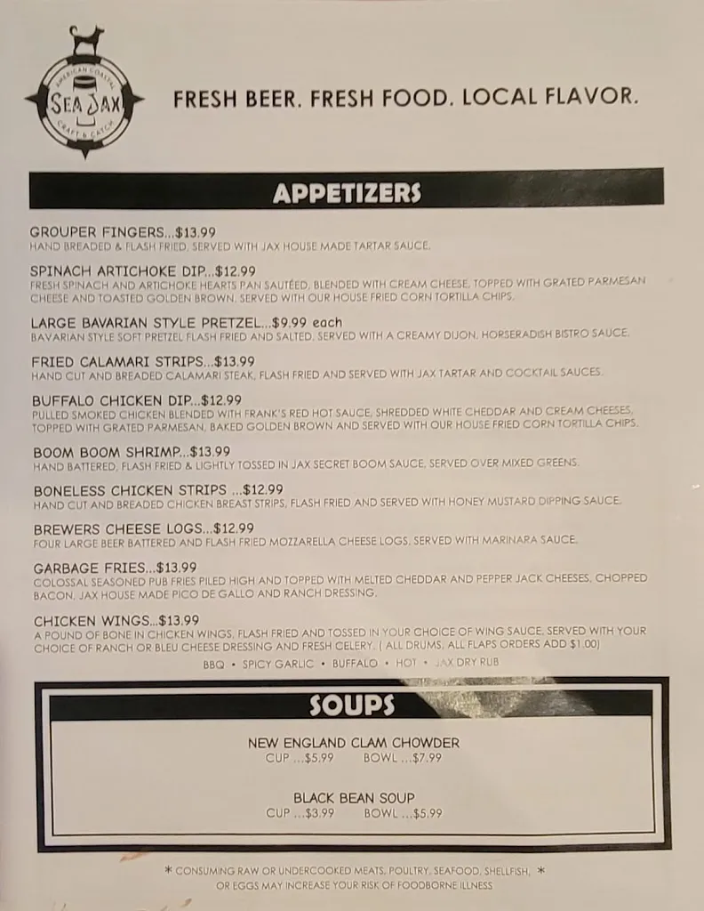 Menu_Sea Jax Tavern_Kettering, OH_image_old_2