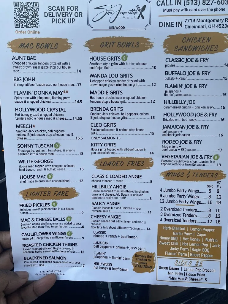 Menu_San Jeanetta's Table - Kenwood_Cincinnati, OH_image_old_3