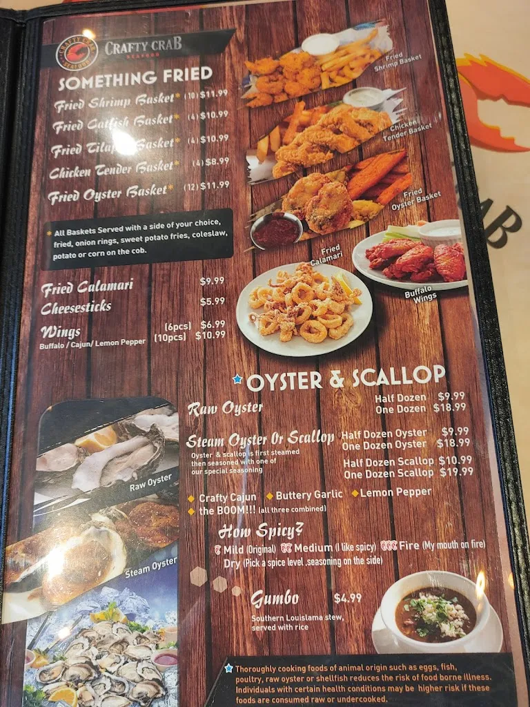 Menu_Crafty Crab Seafood & Bar_Cincinnati, OH_image_old_3