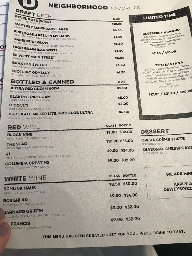 Menu_Dewey's Pizza - Kenwood_Cincinnati, OH_image_old_3