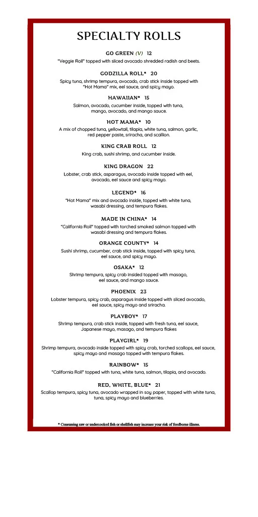 Menu_Aroma Restaurant and Sushi_Cincinnati, OH_image_old_3