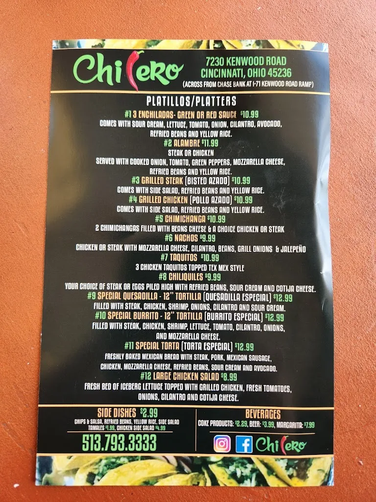 Menu_Chilero_Cincinnati, OH_image_old_2