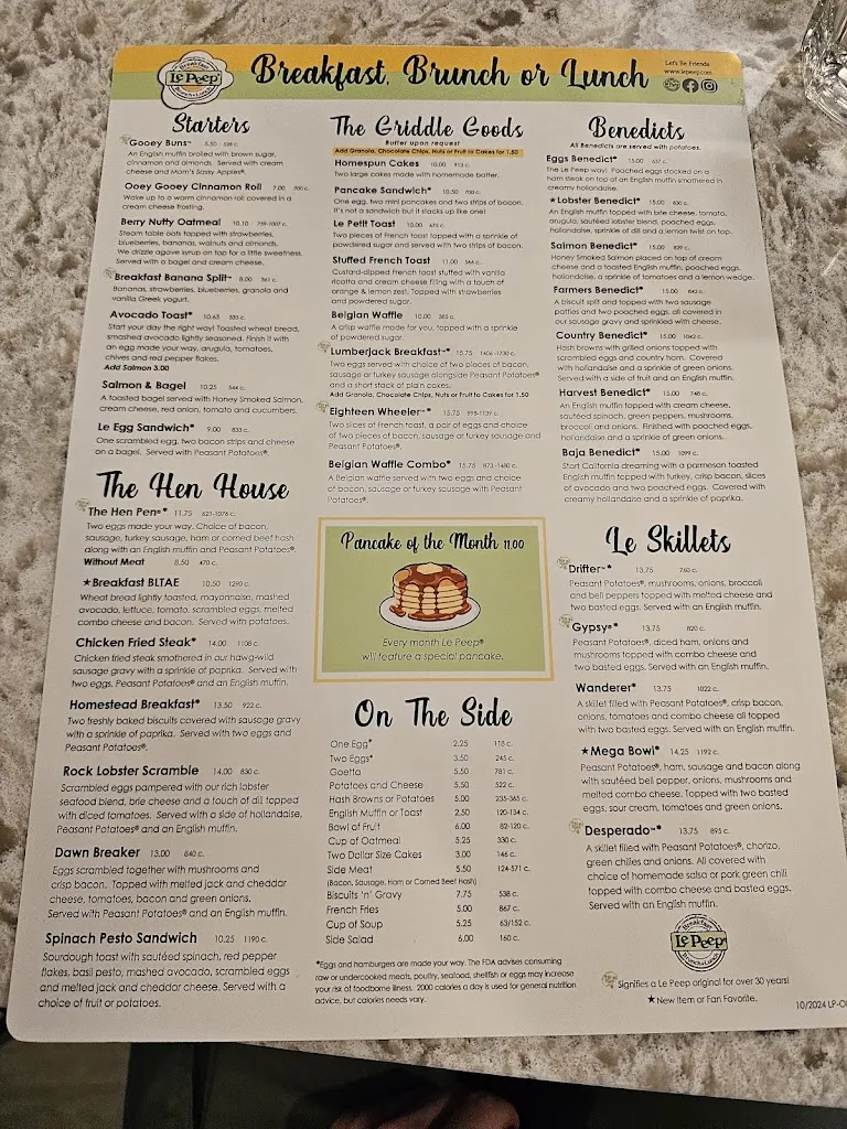Menu_Le Peep_Loveland, OH_image_old_3