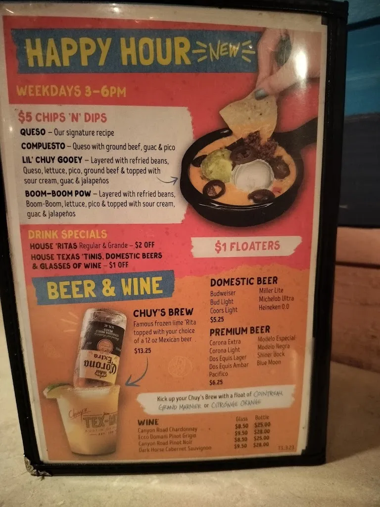 Menu_Chuy's_Cincinnati, OH_image_old_3