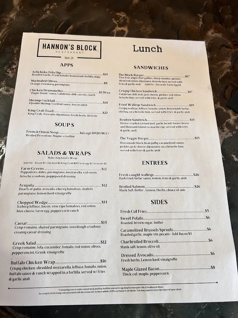 Menu_Hannon's Block Restaurant-Toledo, OH_Toledo, OH_image_old_3