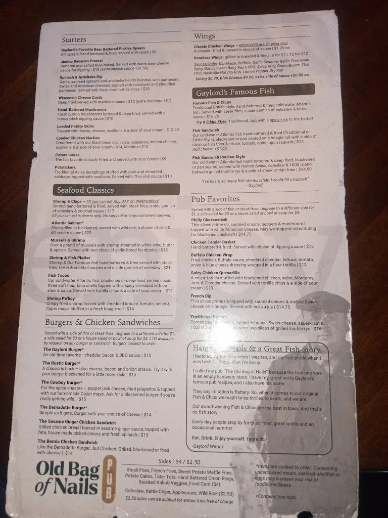 The Old Bag of Nails Pub - Toledo_Toledo, OH_menu_imagen_2