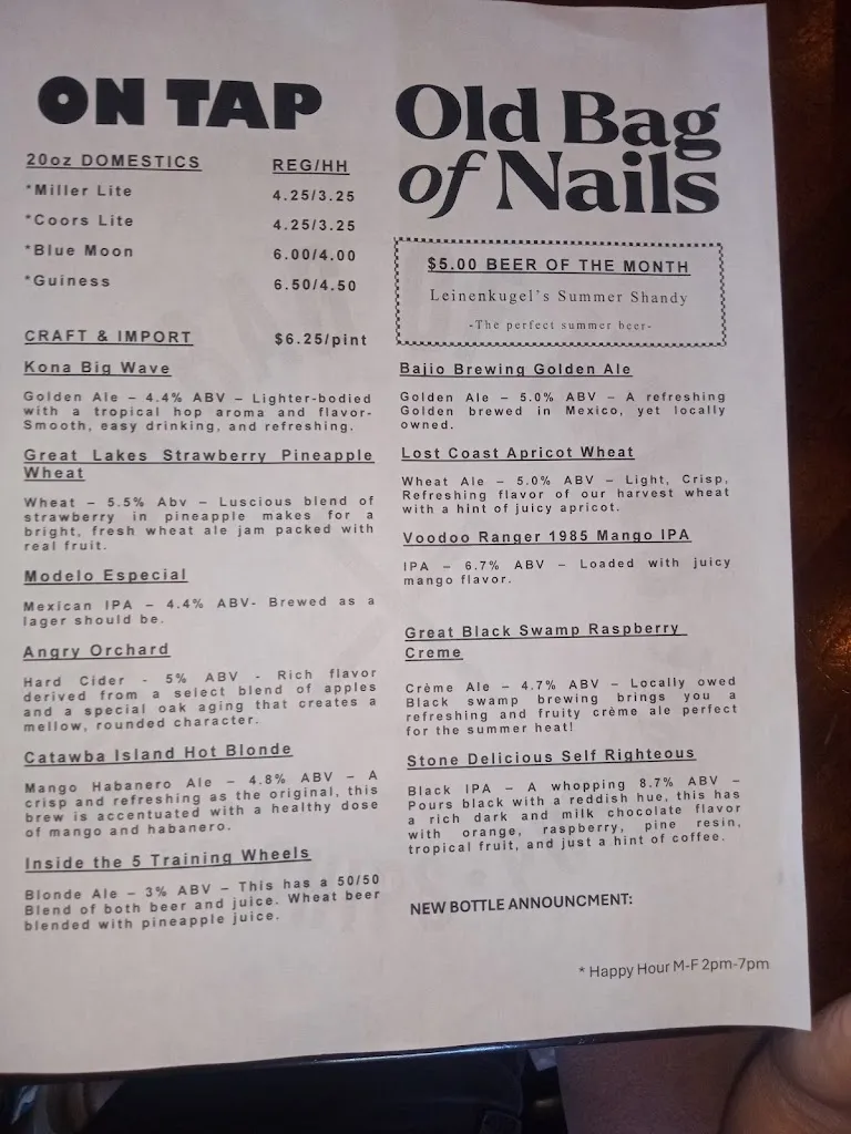 The Old Bag of Nails Pub - Toledo_Toledo, OH_menu_imagen_3