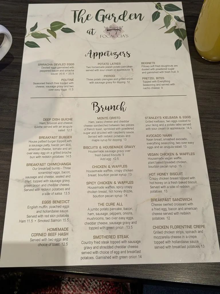 Menu_Focaccia's_Toledo, OH_image_old_2
