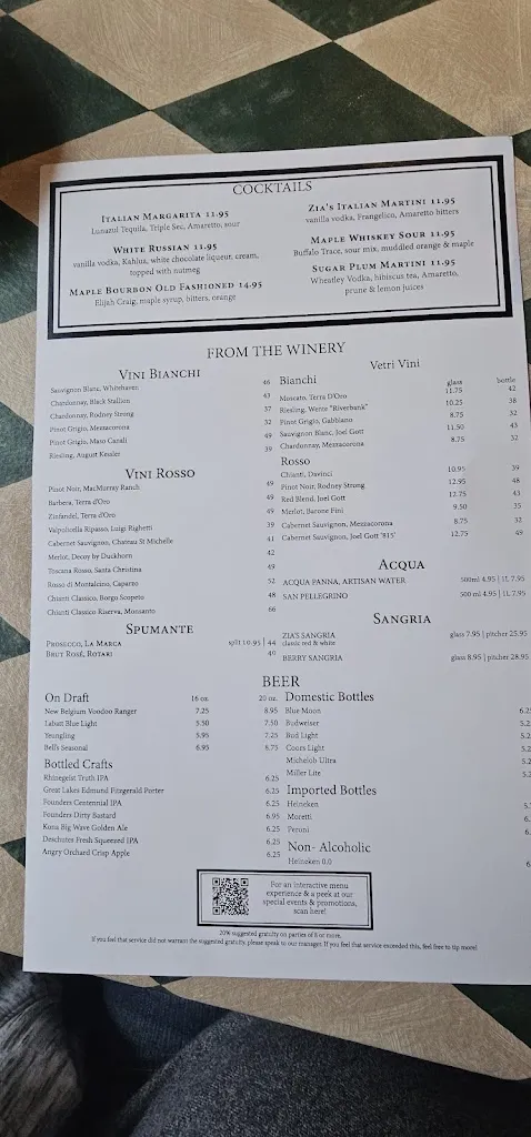Menu_Zia's_Toledo, OH_image_old_3