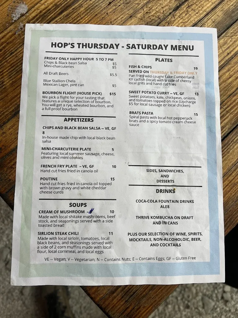 Menu_Hop's_Campton, KY_image_old_1