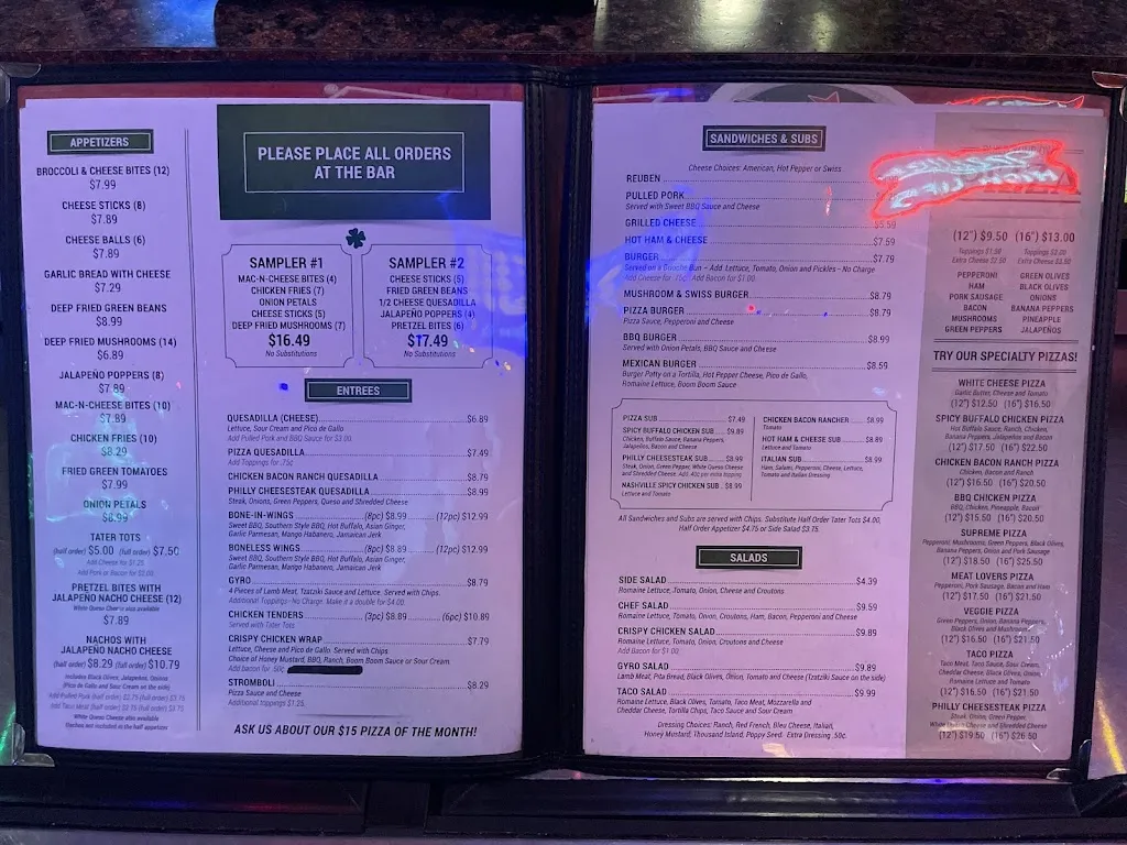 Menu_Mckelvey's Pub_Millersburg, OH_image_old_1