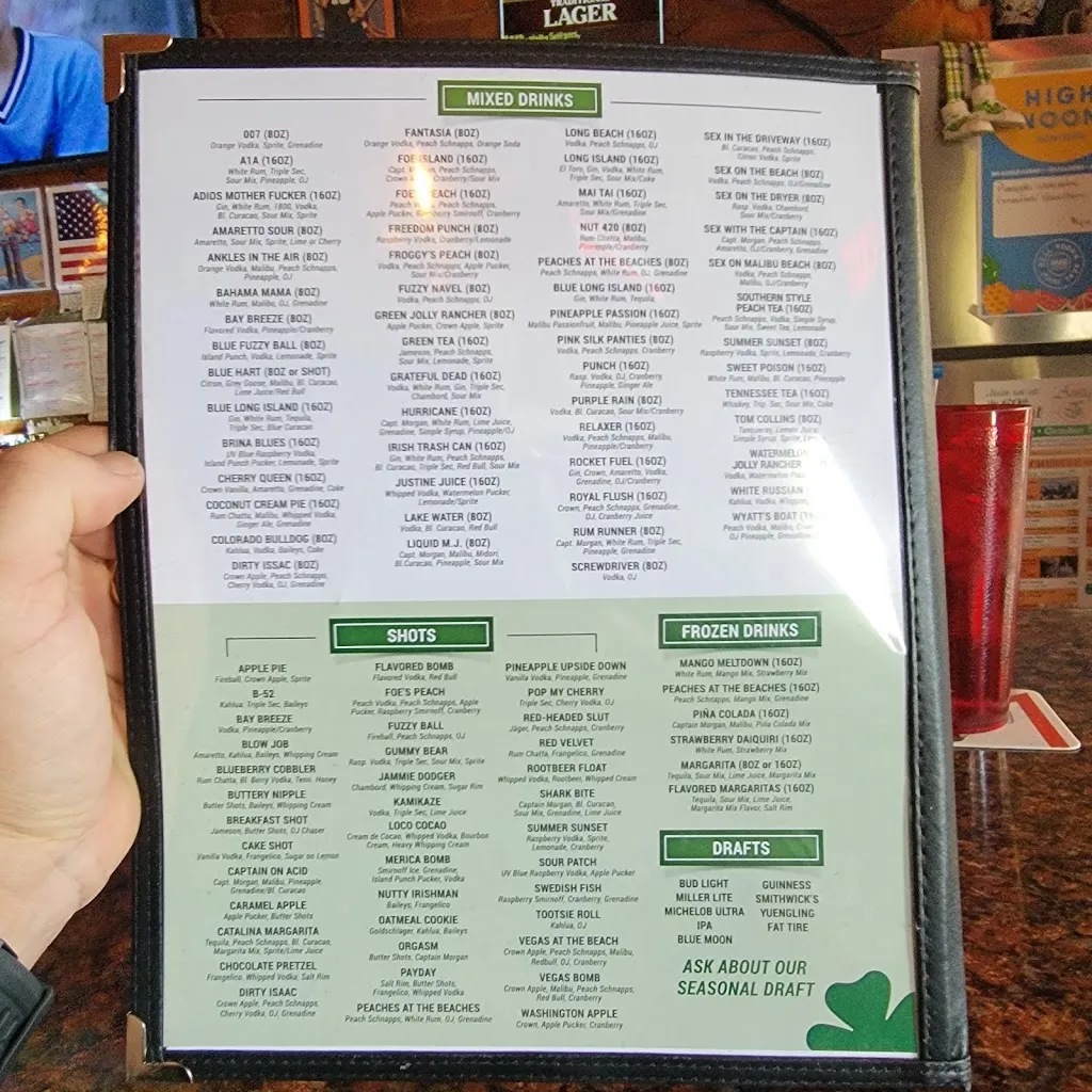 Menu_Mckelvey's Pub_Millersburg, OH_image_old_2