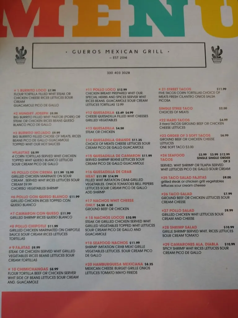 Menu_Mexican Grill_Millersburg, OH_image_old_3