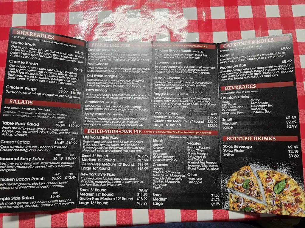 Menu_Table Rock Pizzeria_Millersburg, OH_image_old_1