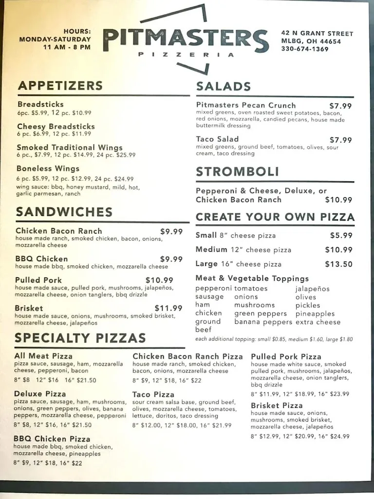 Pitmaster's Pizzeria restaurant à Millersburg, OH