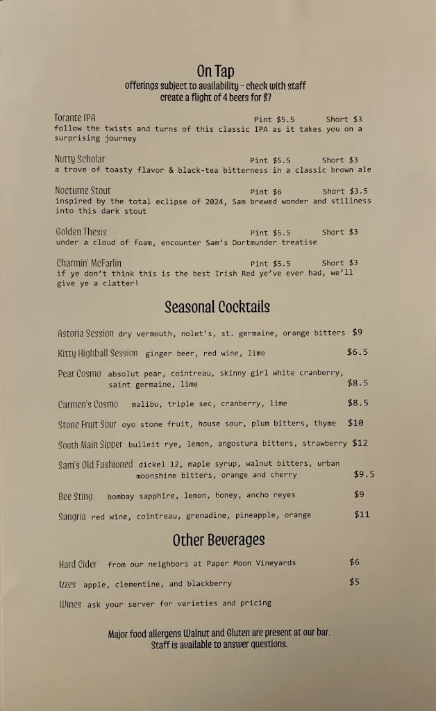 Menu_Haven Brewing_Oberlin, OH_image_old_2