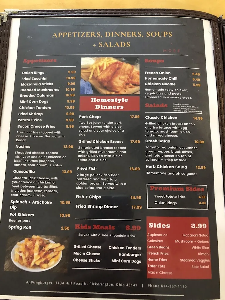Menu_A & J Wingburger_Pickerington, OH_image_old_1