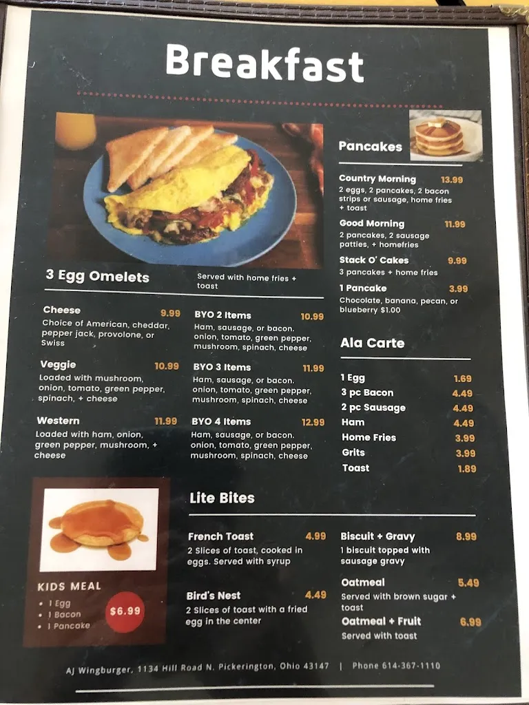 Menu_A & J Wingburger_Pickerington, OH_image_old_2