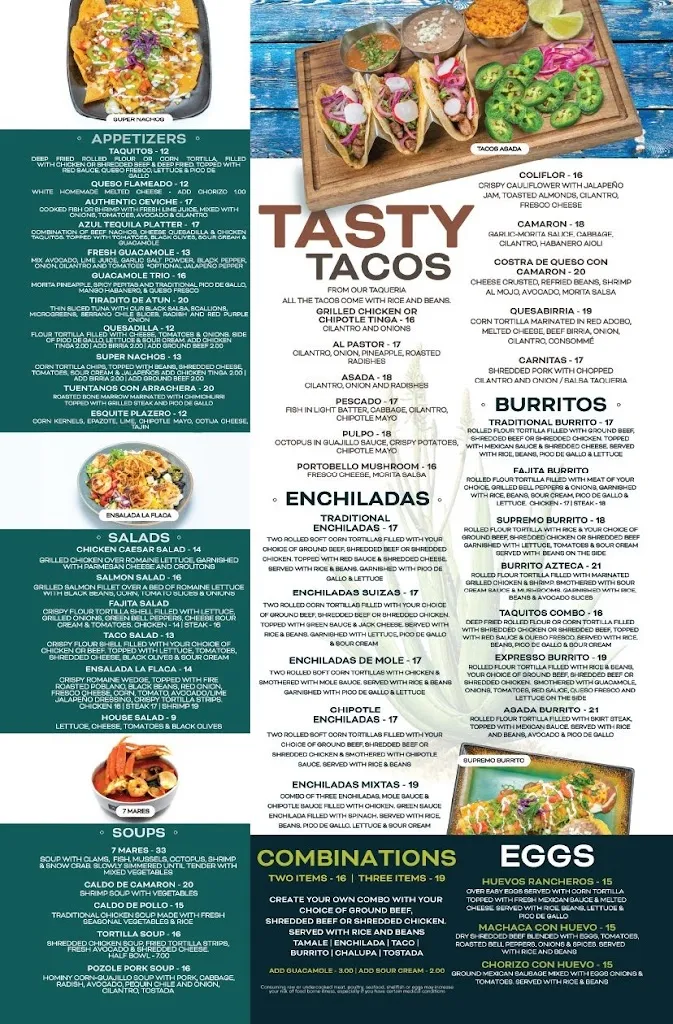 Menu_Azul Tequila - Sebring_Sebring, FL_image_old_3