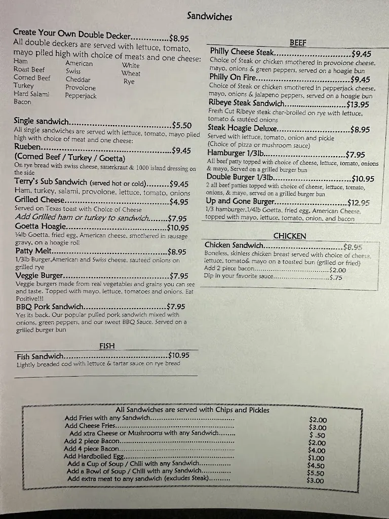 Menu_Brotherton's Family Restaurant_Cincinnati, OH_image_old_1
