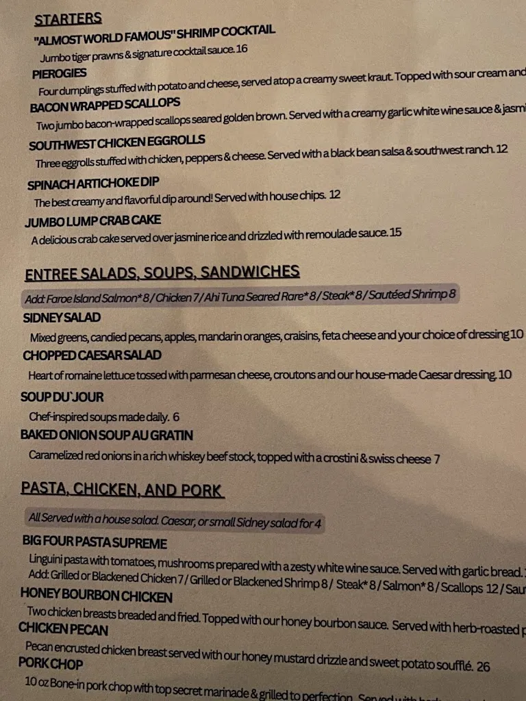 Menu_The Bridge Restaurant - Sidney, OH_Sidney, OH_image_old_1