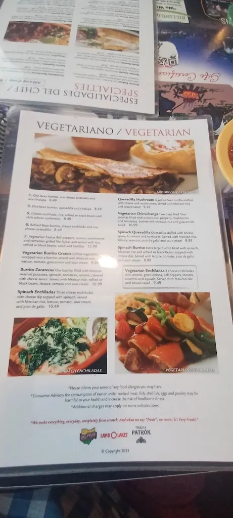 Menu_Cazadores Mexican Restaurant_Sidney, OH_image_old_1