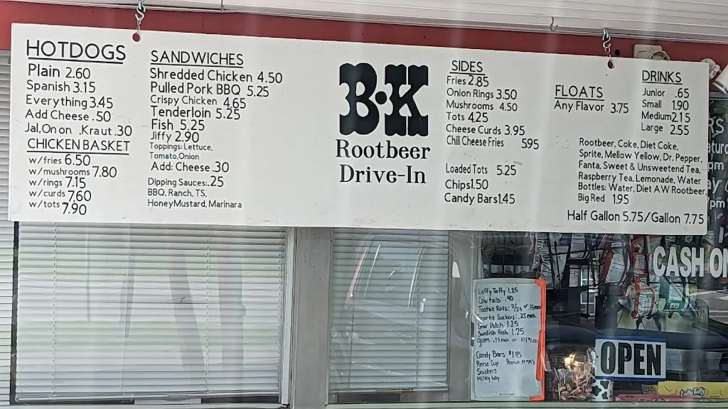 Menu_B & K Rootbeer_Sidney, OH_image_old_1