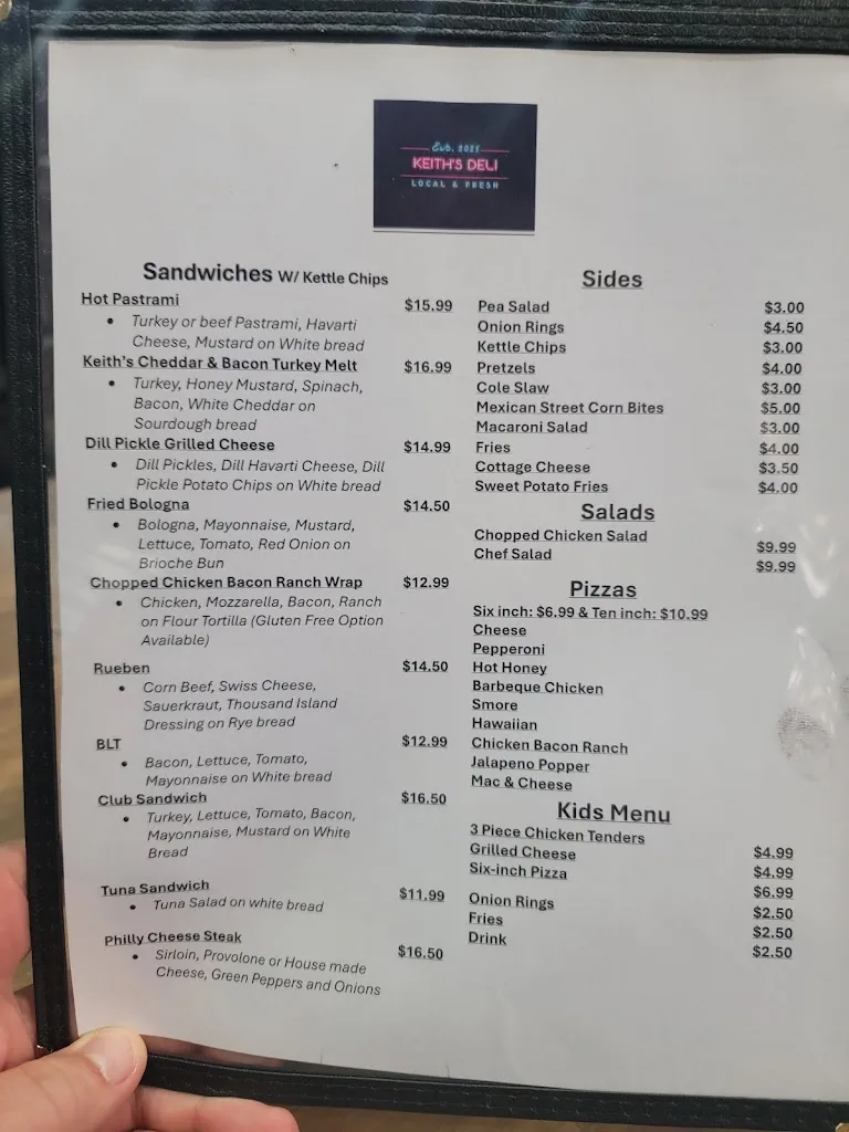 Menu_Keith's Deli_Sidney, OH_image_old_3