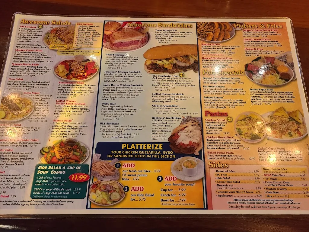 Menu_Rockne's N Canton_North Canton, OH_image_old_1