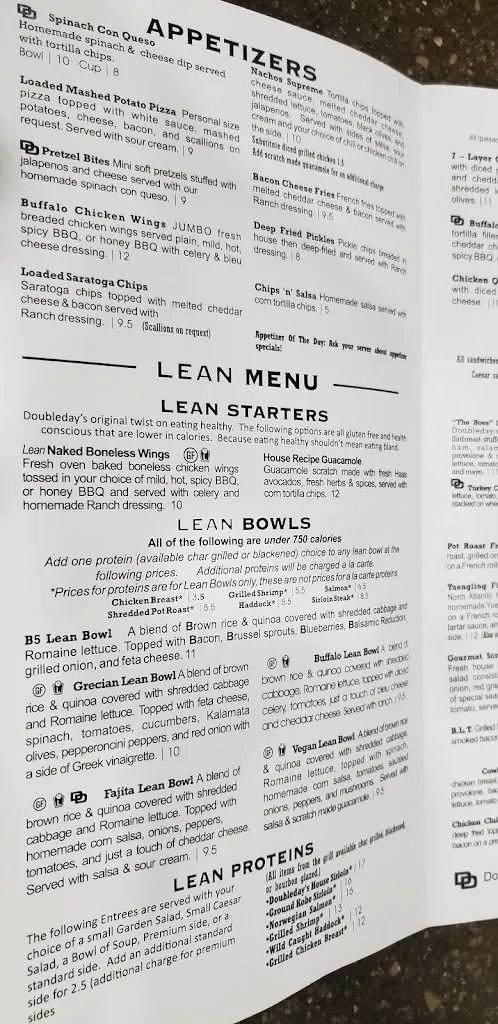 Menu_Doubleday's Grill &Tavern_Springboro, OH_image_old_3