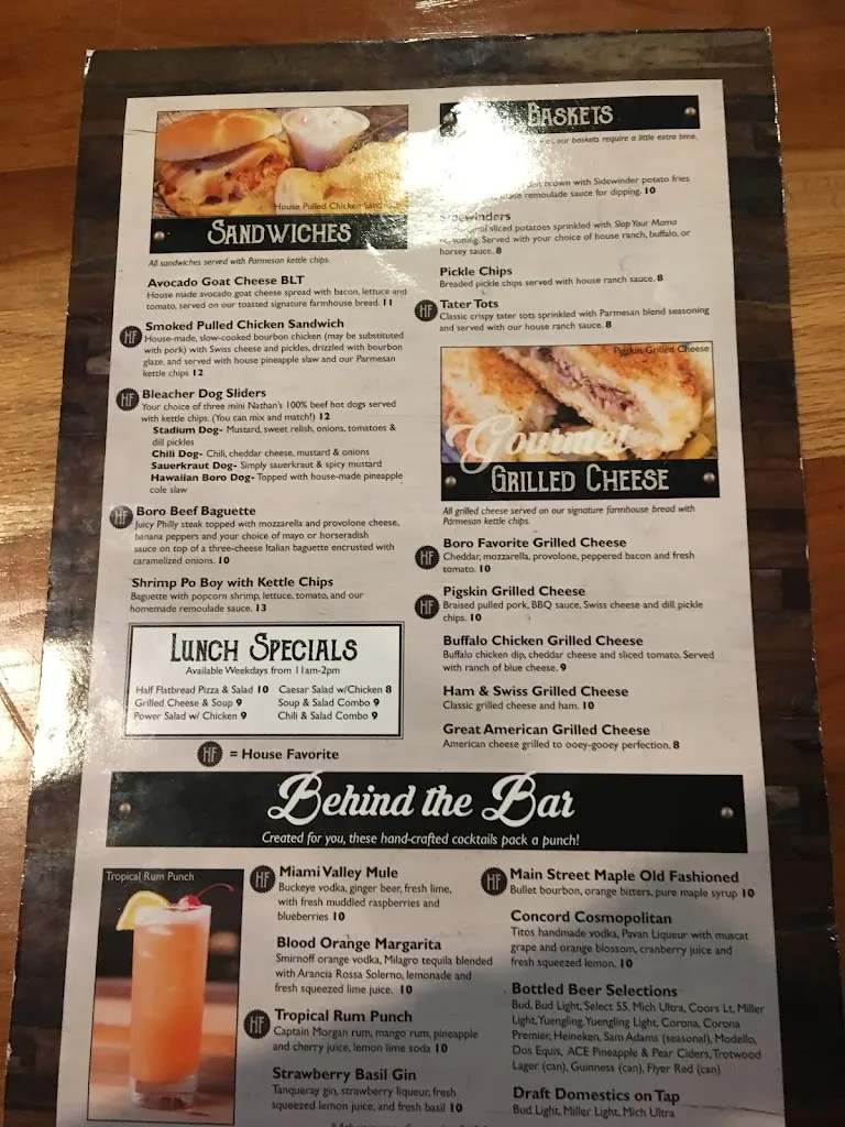Menu_Mr. Boro's Tavern_Springboro, OH_image_old_3