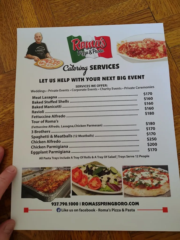 Menu_Roma's Pizza & Pasta_Springboro, OH_image_old_2