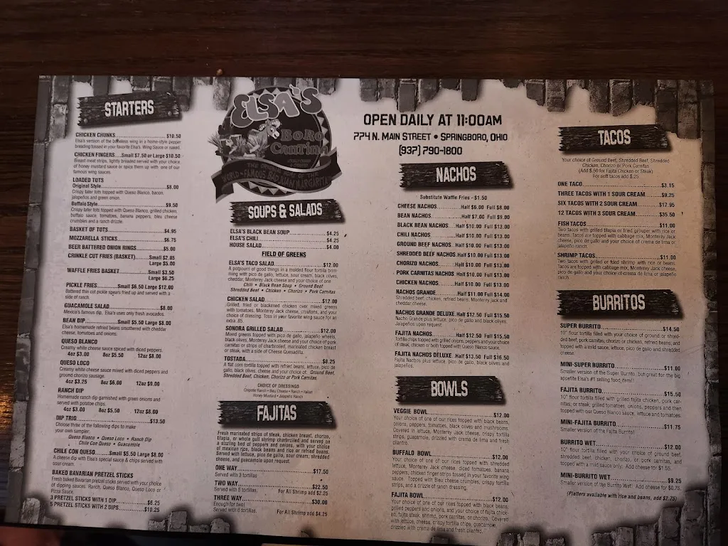 Menu_Elsa’s Boro Cantina_Springboro, OH_image_old_1