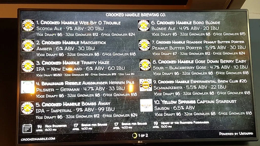 Menu_Crooked Handle Brewing Co._Springboro, OH_image_old_3
