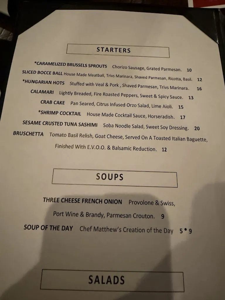 Menu_Trivs Restaurant and Lounge_Strongsville, OH_image_old_2