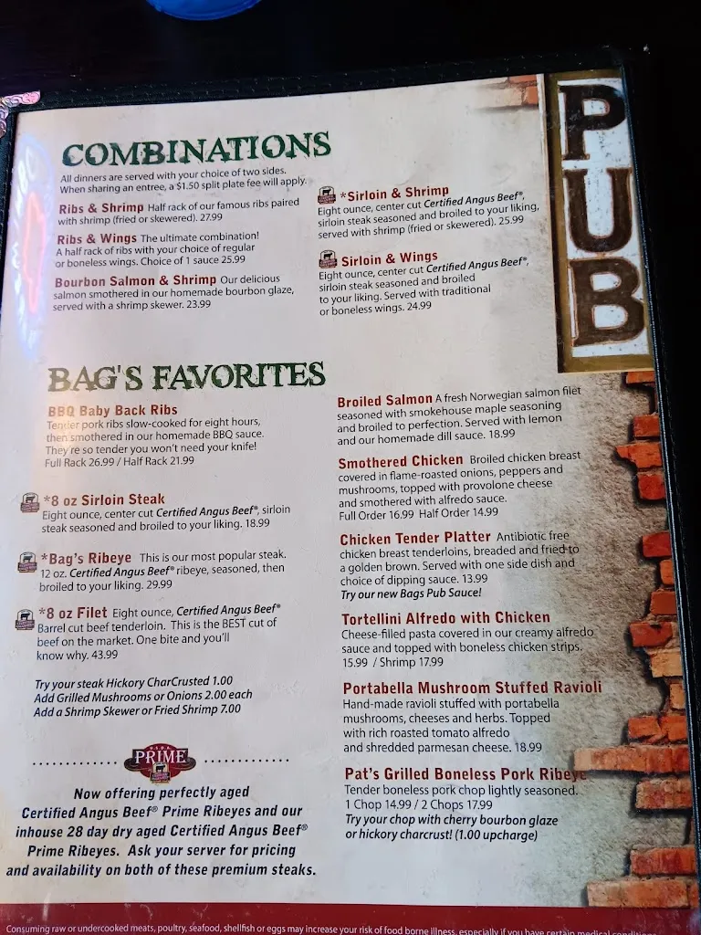 Menu_Bags Sports Pub Sugarcreek_Sugarcreek, OH_image_old_3