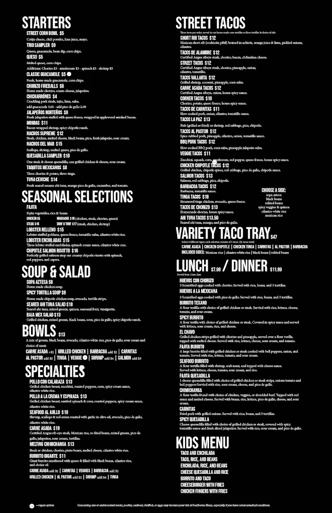 Menu_Habanero's Tacos and Margaritas_Sugarcreek, OH_image_old_1
