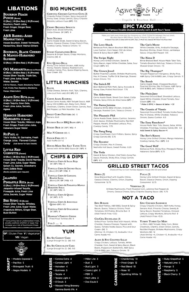Menu_Agave & Rye Troy_Troy, OH_image_old_2