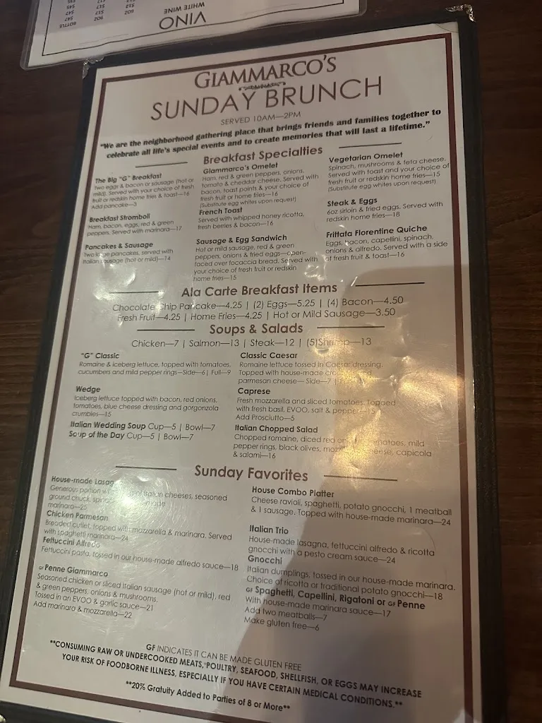 Menu_Giammarco's Italian Restaurant_Westerville, OH_image_old_2