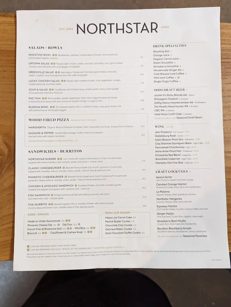 Menu_Northstar Café in Uptown Westerville_Westerville, OH_image_old_2