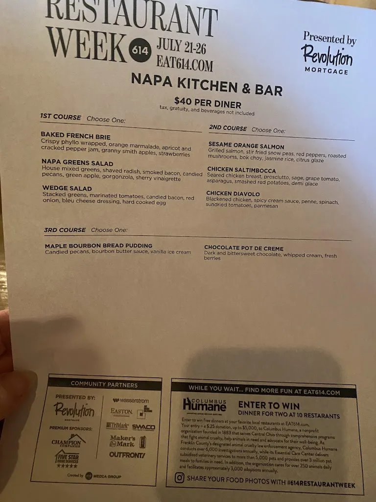 Menu_NAPA Kitchen + Bar Westerville_Westerville, OH_image_old_3