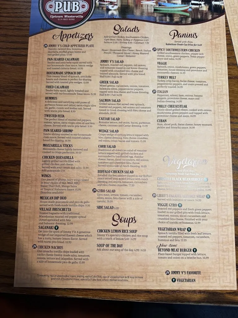 Menu_Jimmy V's Grill & Pub_Westerville, OH_image_old_3