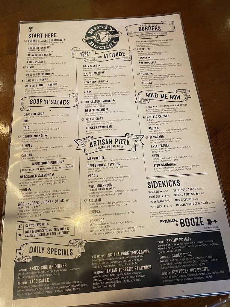 Menu_Rusty Bucket Restaurant and Tavern_Westerville, OH_image_old_2